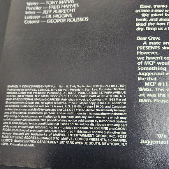 VTG ⭐️ 1993 Ghost Rider Wolverine Flip Issue - Picture 5 of 5